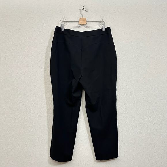 ANTHROPOLOGIE EXQUISE Trouser Pants Black HR Straight Leg Preppy NWT - Picture 2 of 16